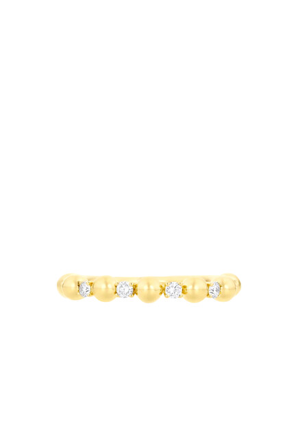 Small Gifu Ring, 18k Yellow Gold & Diamonds